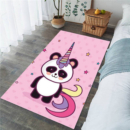 Alfombra infantil niña panda unicornio mágico