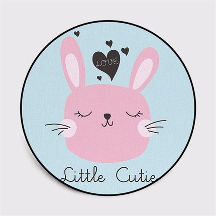 Alfombra redonda infantil conejito amoroso