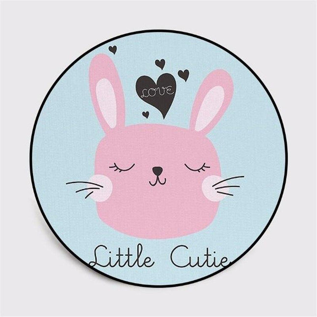 Alfombra redonda infantil conejito amoroso