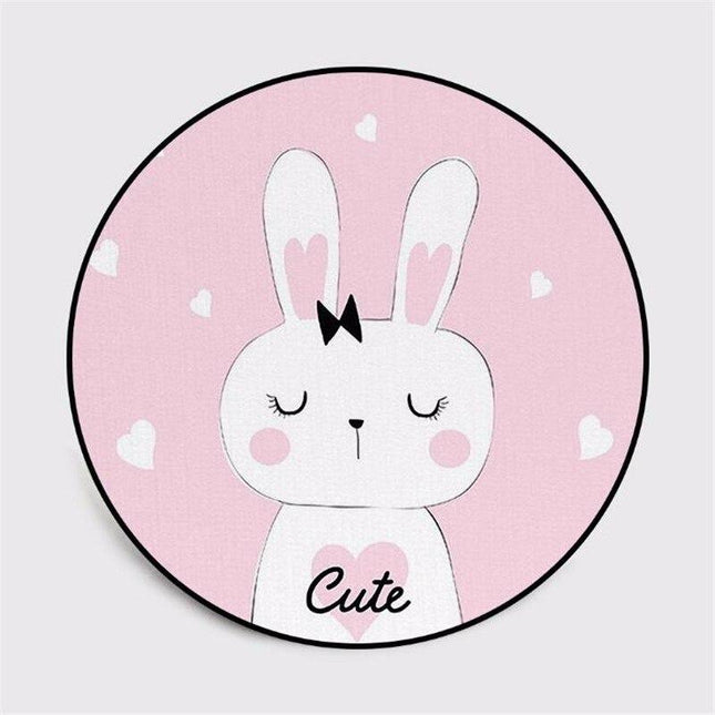 Alfombra redonda para niña conejita linda