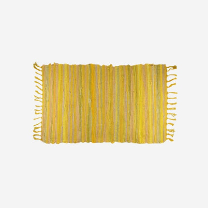 Alfombra de trapo tejida multicolor