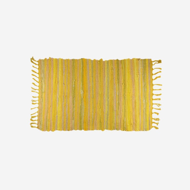 Alfombra de trapo tejida multicolor