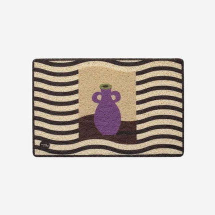 Felpudo de interior diseño jarrón abstracto