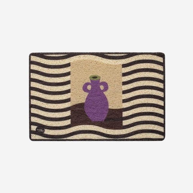 Felpudo de interior diseño jarrón abstracto