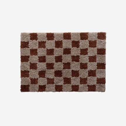 Felpudo de interior vintage diseño damero