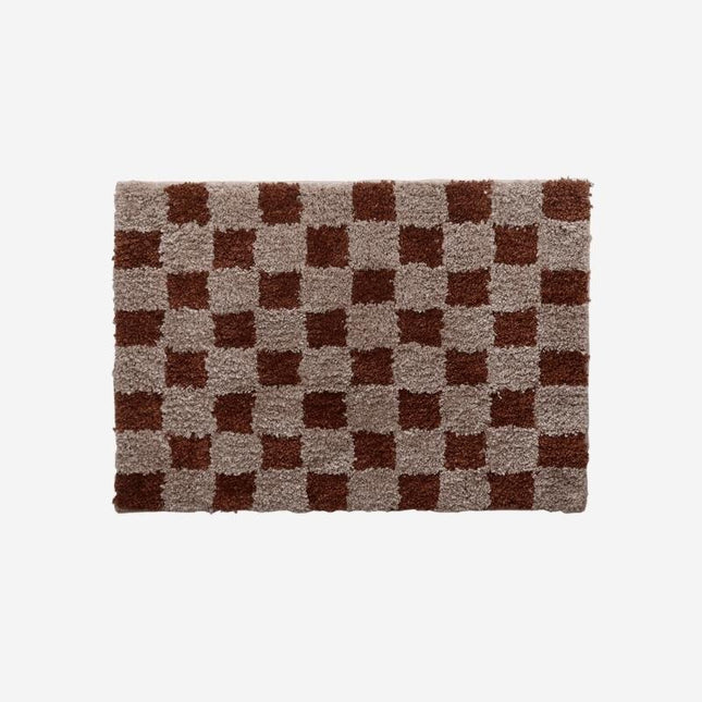 Felpudo de interior vintage diseño damero