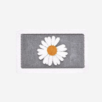 Alfombra de baño absorbente con flor