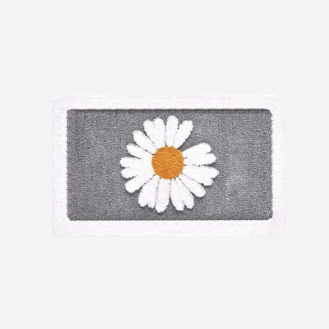 Alfombra de baño absorbente con flor