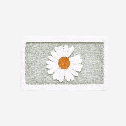 Alfombra de baño absorbente con flor