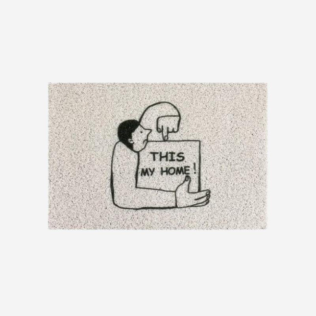 Felpudo moderno y divertido para entrada