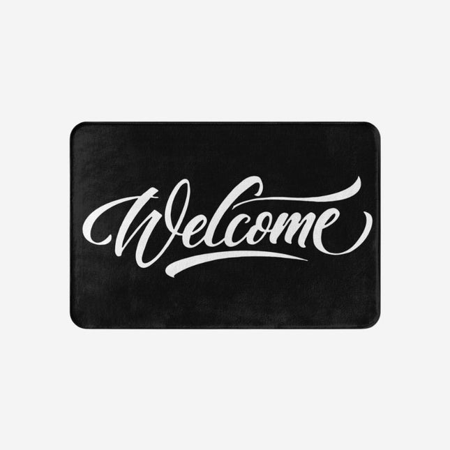Felpudo de entrada negro con Welcome