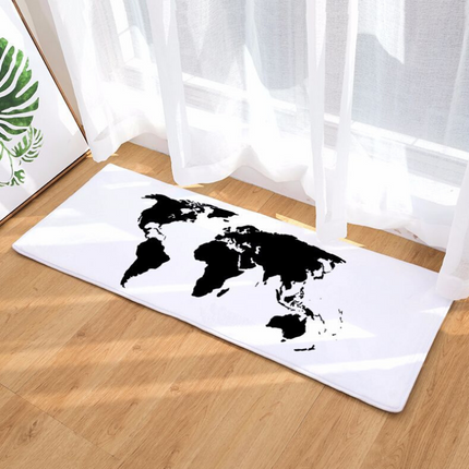 Alfombra de diseño con planisferio clásico