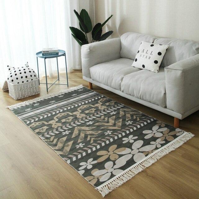 Alfombra grande de algodón para salón