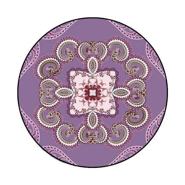 Alfombra redonda grande color violeta