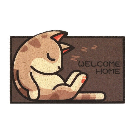 Felpudo divertido con dibujo de gato
