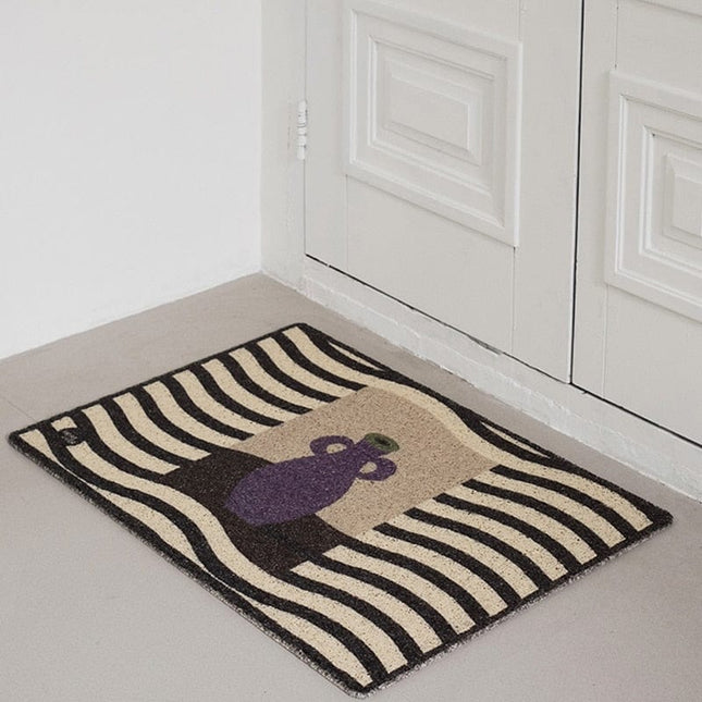 Felpudo de interior diseño jarrón abstracto