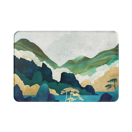 Felpudo con paisaje de montaña