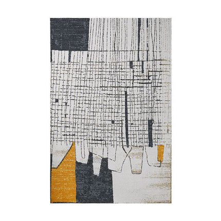 Alfombra de salón moderna gris abstracta