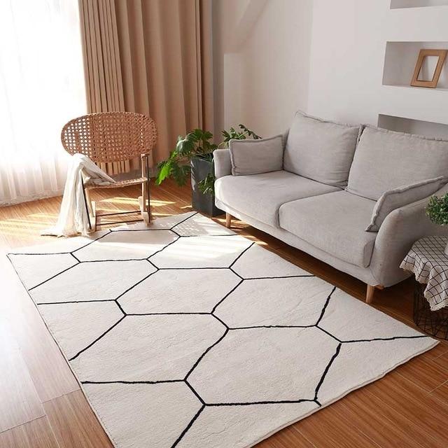 Alfombra bereber con diseño de panal