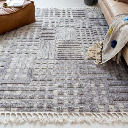 Alfombra bereber cuadrada con relieve