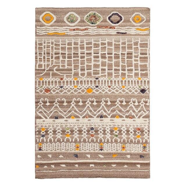 Alfombra rectangular de yute bereber