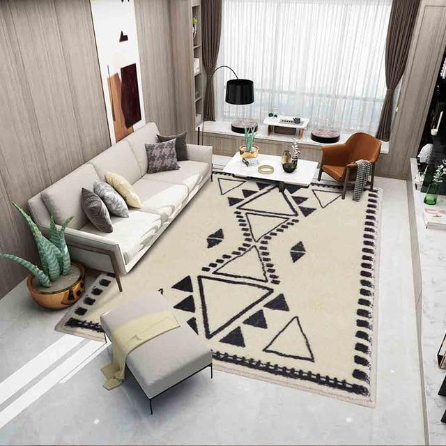 Alfombra bereber de lana blanca