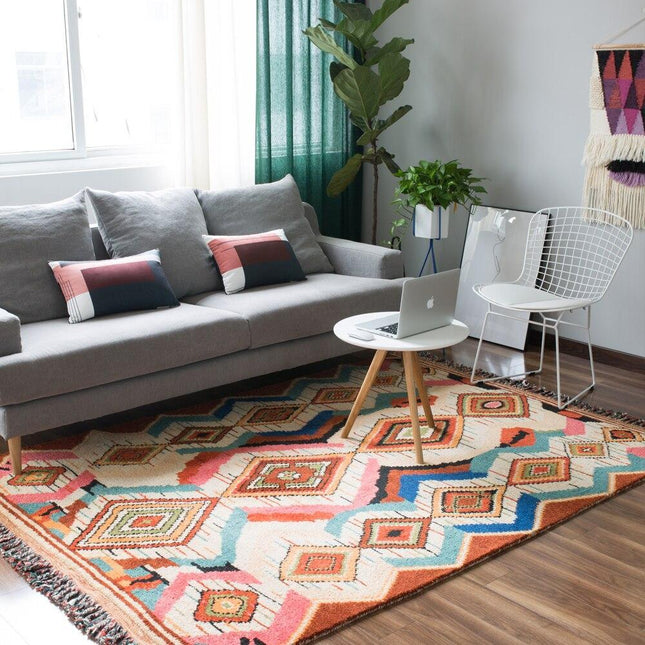 Alfombra de lana bereber hecha a mano