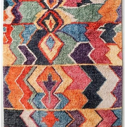 Alfombra bereber de lana multicolor