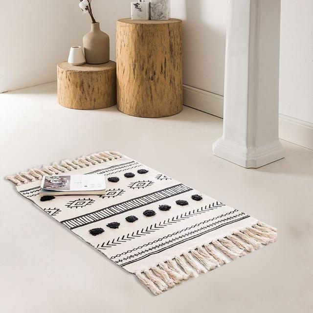 Pequeña alfombra bereber con relieve