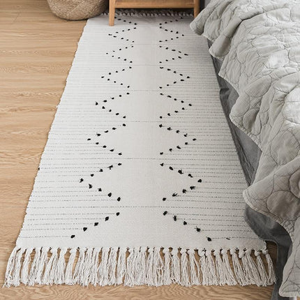 Alfombra bereber con borlas para dormitorio