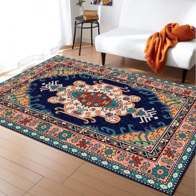 Alfombra de salón en azul oscuro