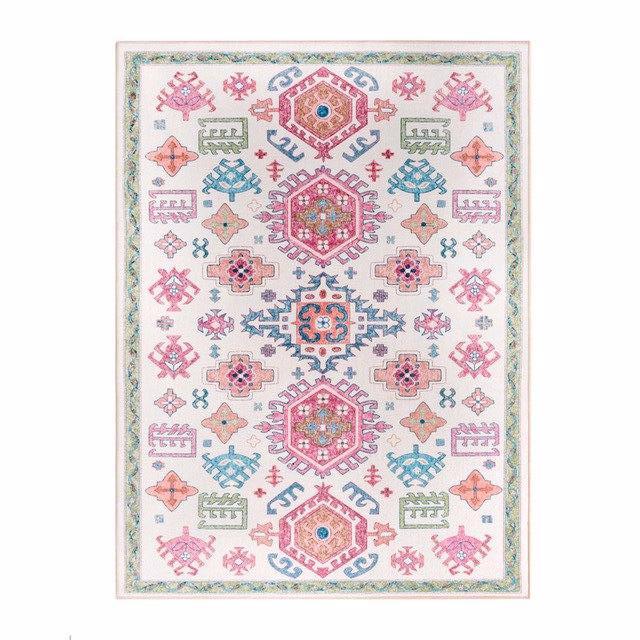 Alfombra bohemia de tendencia para salón