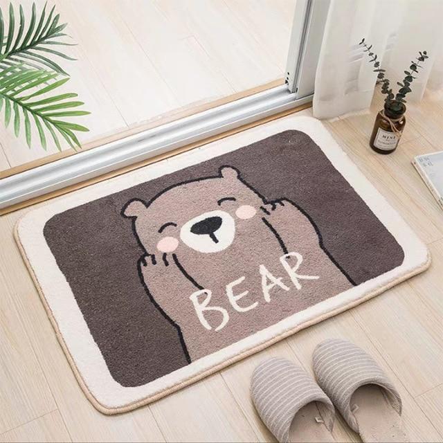 Alfombra de baño infantil antideslizante oso