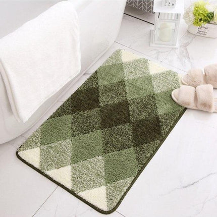 Alfombrilla de baño verde antideslizante
