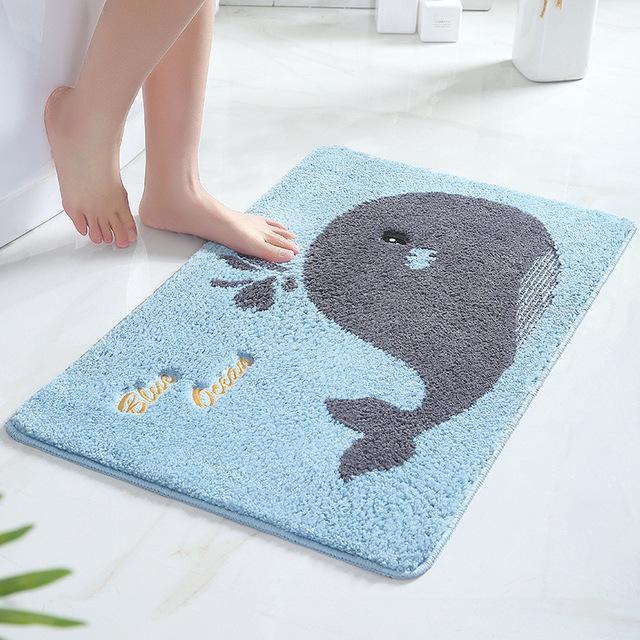 Alfombrilla de baño con motivo ballena