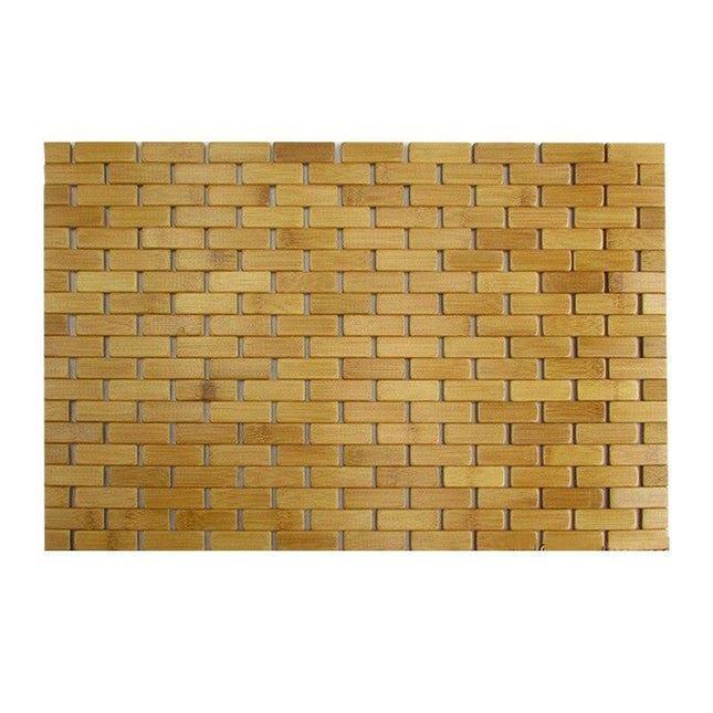 Alfombra de baño de bambú antideslizante