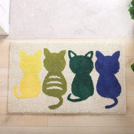 Alfombra de baño divertida con gatos