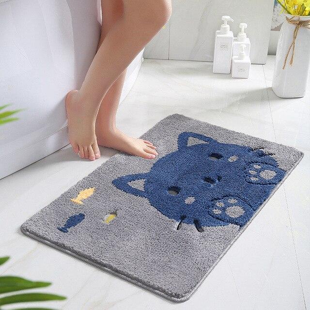 Alfombra de baño infantil diseño gatito