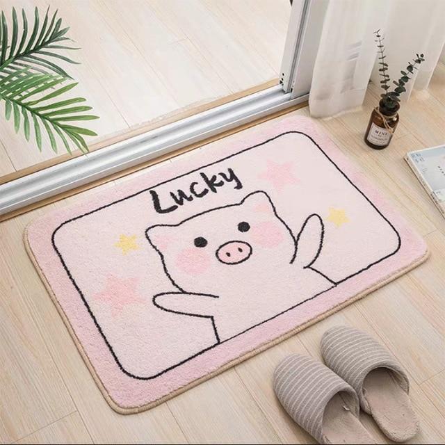 Alfombra de baño divertida diseño cerdo
