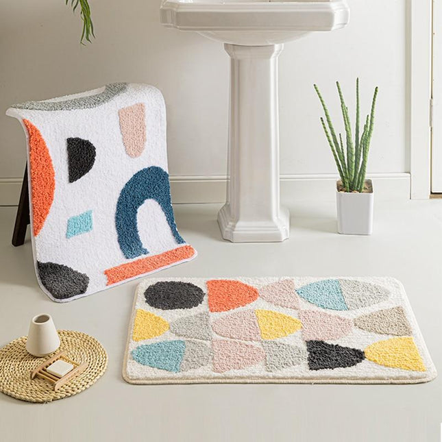Alfombra de baño con diseño abstracto