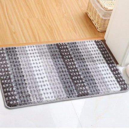 Alfombra de baño gruesa y suave gris