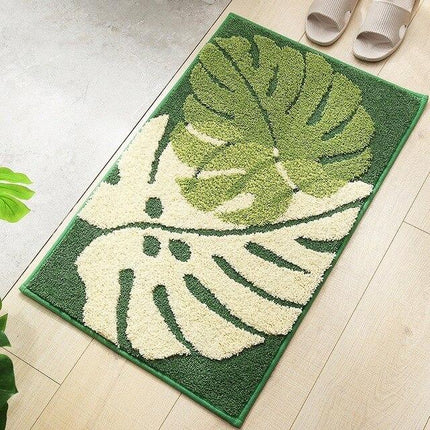 Alfombra de baño con diseño de hoja