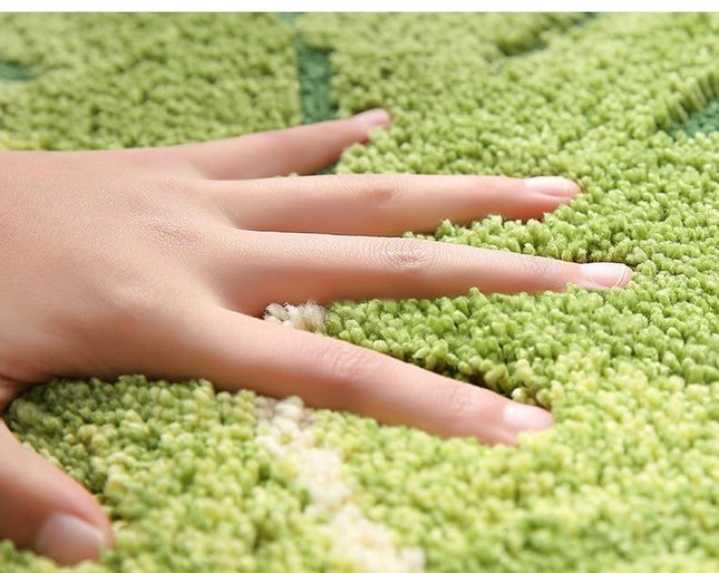 Alfombra de baño con diseño de hoja