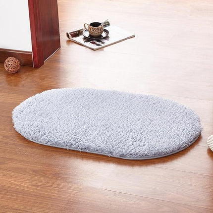 Alfombra de baño de microfibra gris
