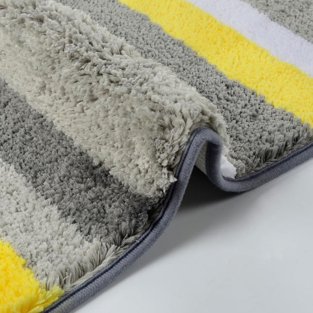 Alfombrilla baño absorbente amarillo y gris