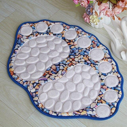 Alfombra de baño relajante forma pies