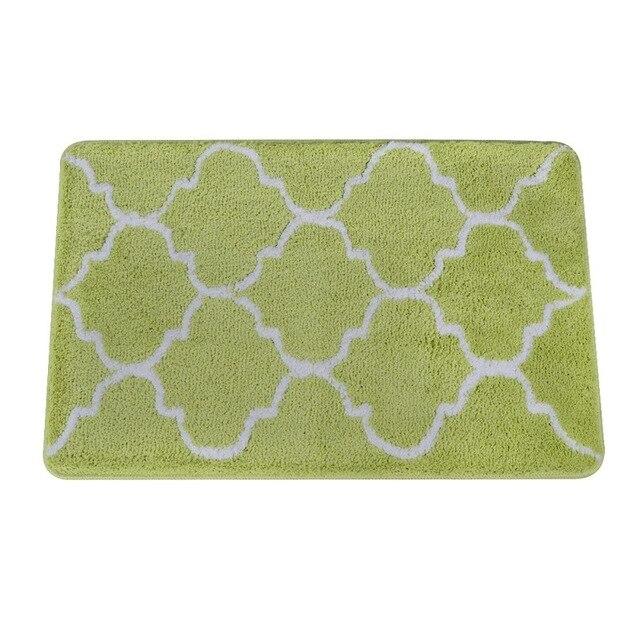 Alfombrilla de baño suave verde anís