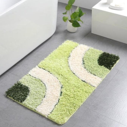 Alfombra de baño antideslizante verde claro