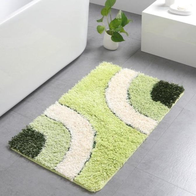 Alfombra de baño antideslizante verde claro