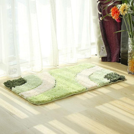 Alfombra de baño antideslizante verde claro